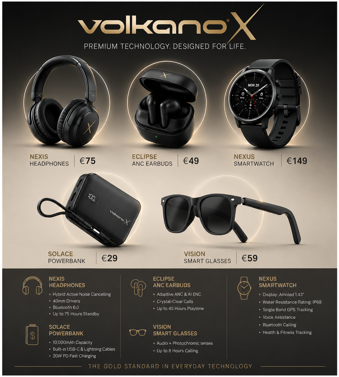 Volkano X — Premium Technology. Designed for Life.